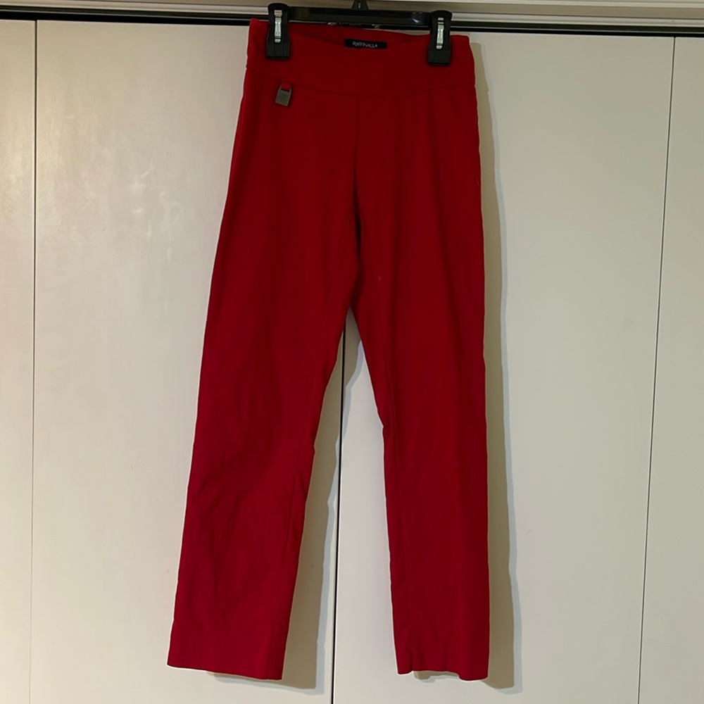 Red mid rise leggings